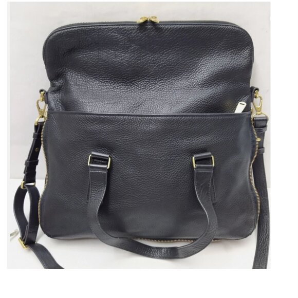 Fossil Preston Pebbled Leather Foldover Expandable Satchel Crossbody Bag (NWOT) - Picture 5 of 15